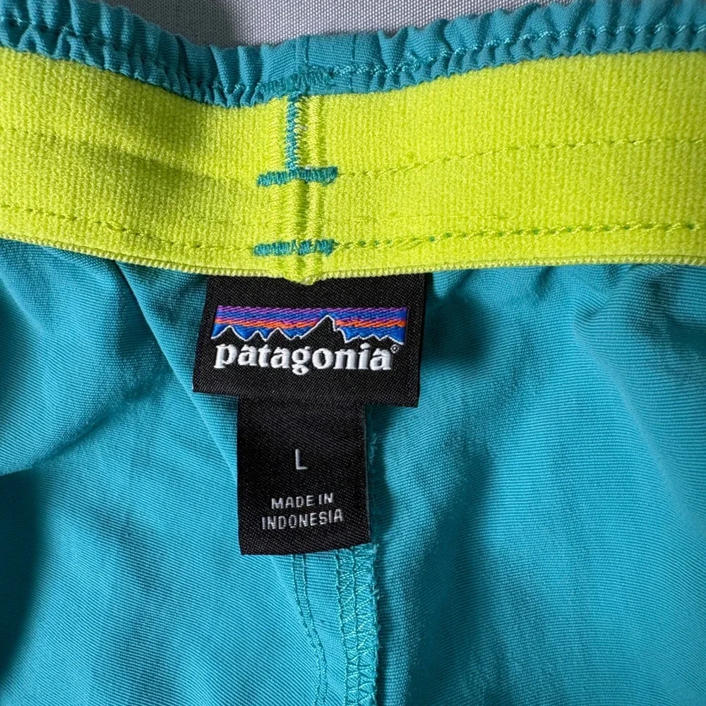 Patagonia Baggies Shorts Mens Large Teal Blue 5 Inch Inseam 57021